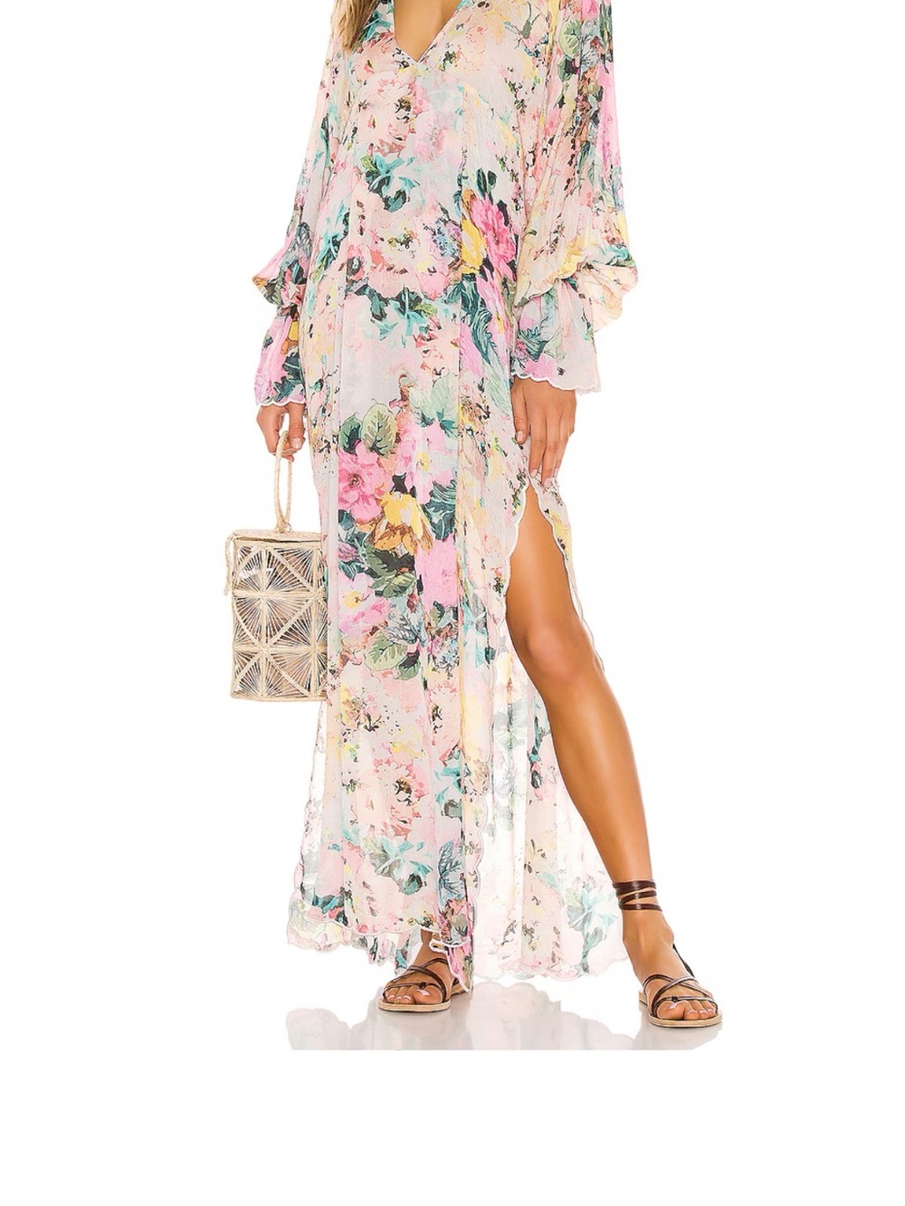 HEMANT AND NANDITA Women's Teien Caftan in Pink